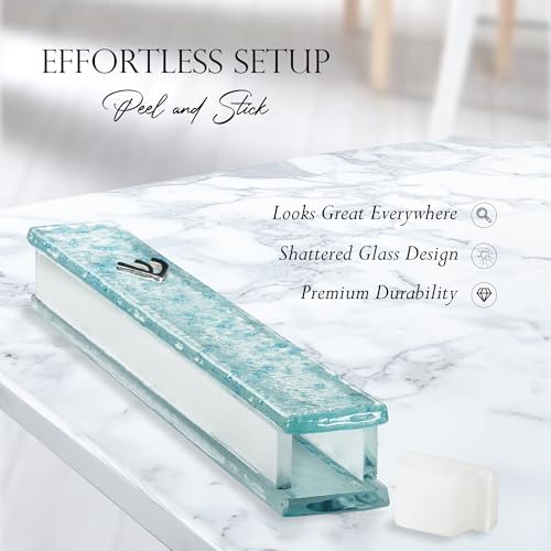 Modern Glass Mezuzah Case with Non-Kosher Scroll