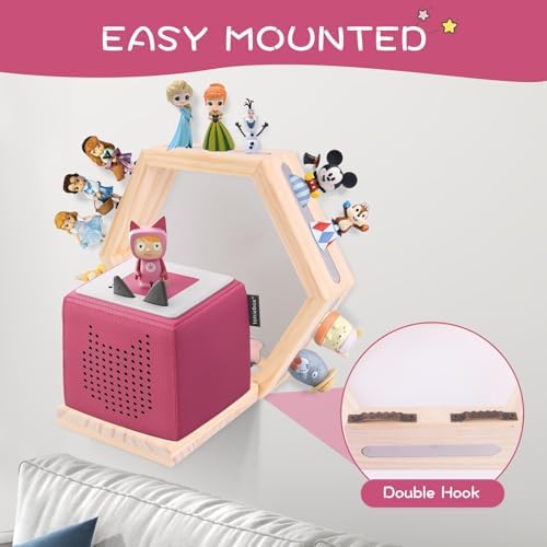 Hexagon Magnetic Wooden Tonie Shelf Set of 3