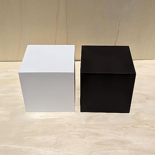 14 Inch x 14 Inch x 14 Inch Matte White Display Cube Stand