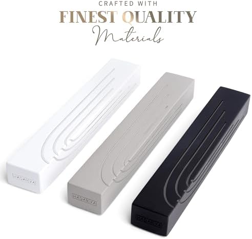 Suri Modern Concrete Mezuzah with Scroll and Gift Box - Gray 4 Inch and 6 Inch Sizes