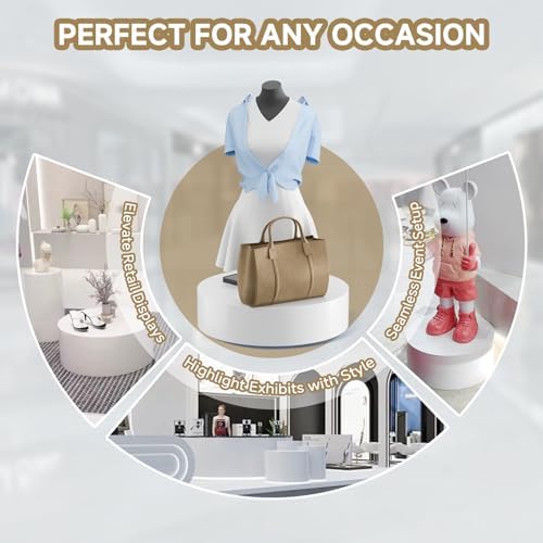 Round Mannequin Display Pedestal Stand White 197x118