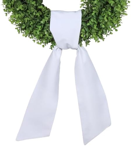 White Wreath Sash for Front Door - 45 W x 56 L 1 Pack