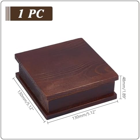 AHANDMAKER Wooden Pedestal Display Base for Collectibles