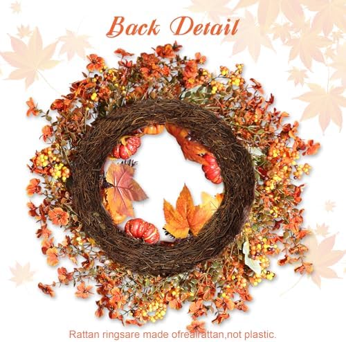 22 Inch Fall Wreath for Front Door