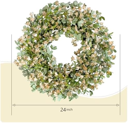 Summer 24-Inch Wreath for Front Porch and Patio Decor