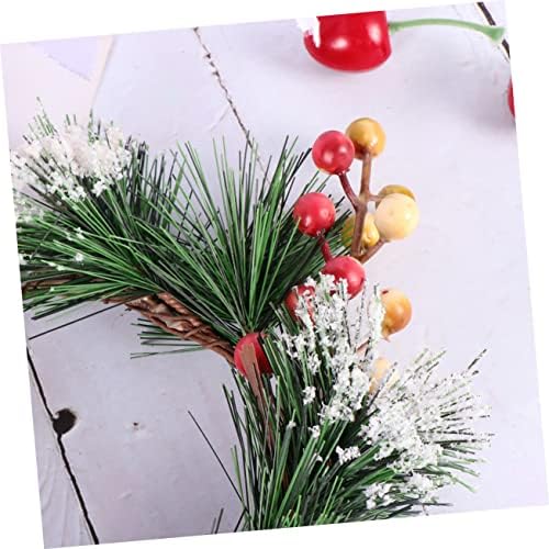 LIFKOME Simulated Berry Pink Flower Wall Decor Wreath Front Door Hanger