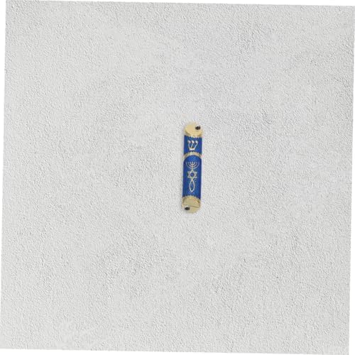 Cabilock 2sets Elegant Jewish Mezuzah Gold-Blue Metal Design