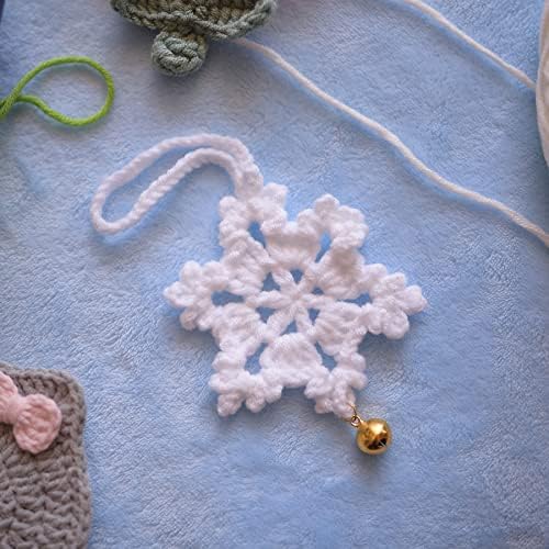 Handmade Crocheted Snowflake Ornaments 4pcs Christmas Decorations