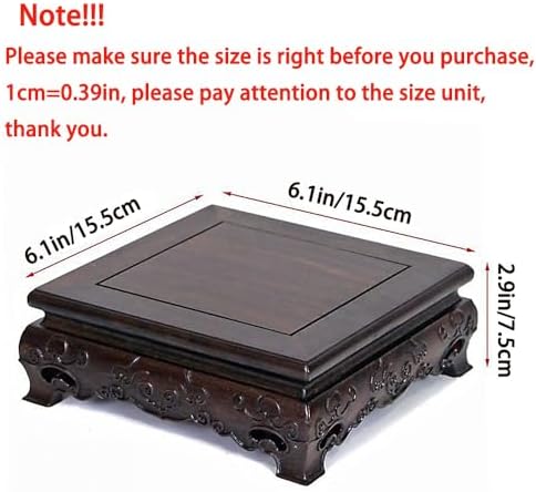 GOLDYWENDY Wooden Black Pedestal Display Stand for Statues Crafts Ornament Show Riser