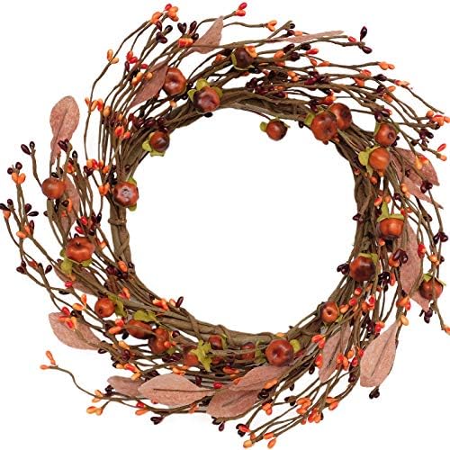 Idyllic Mini Pumpkin Pip Berry Wreath for Front Door