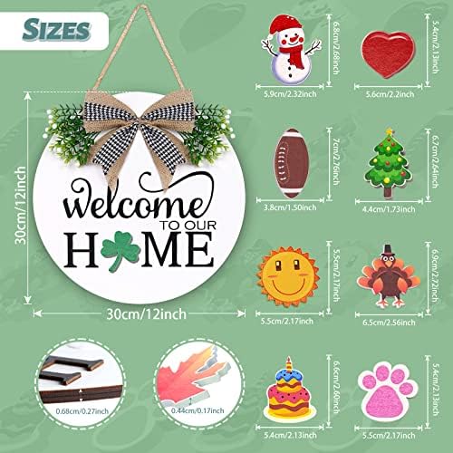 Interchangeable Seasonal Welcome Wreath for Front Door