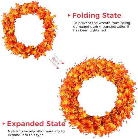 20 Inch Artificial Forsythia Wreath with Berries