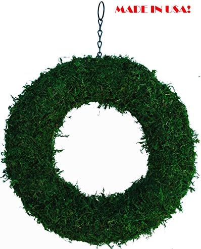 15 Inch Green Moss Living Wreath With 50 Topiary Pins