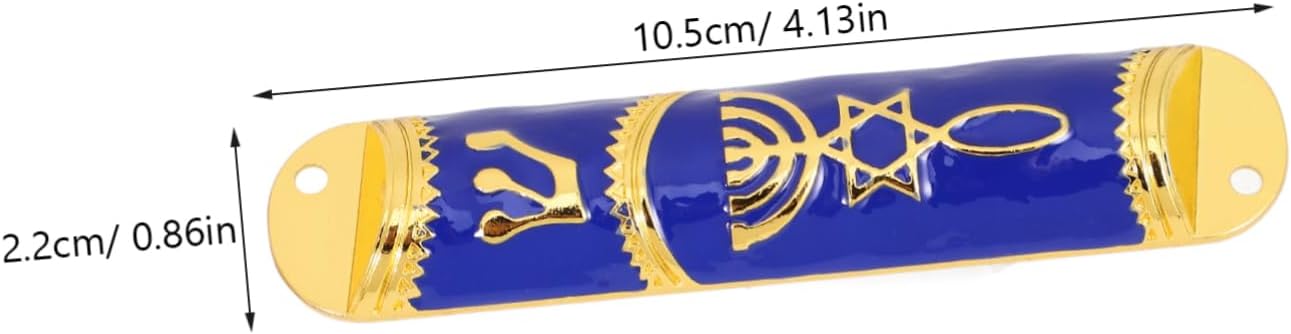 BIUDECO Metal Mezuzah Decor Home Blessing Wall Scroll Door Mount