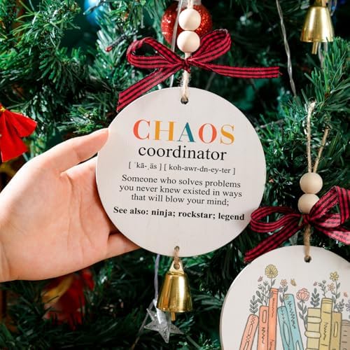 Funny Chaos Coordinator Wooden Christmas Ornament