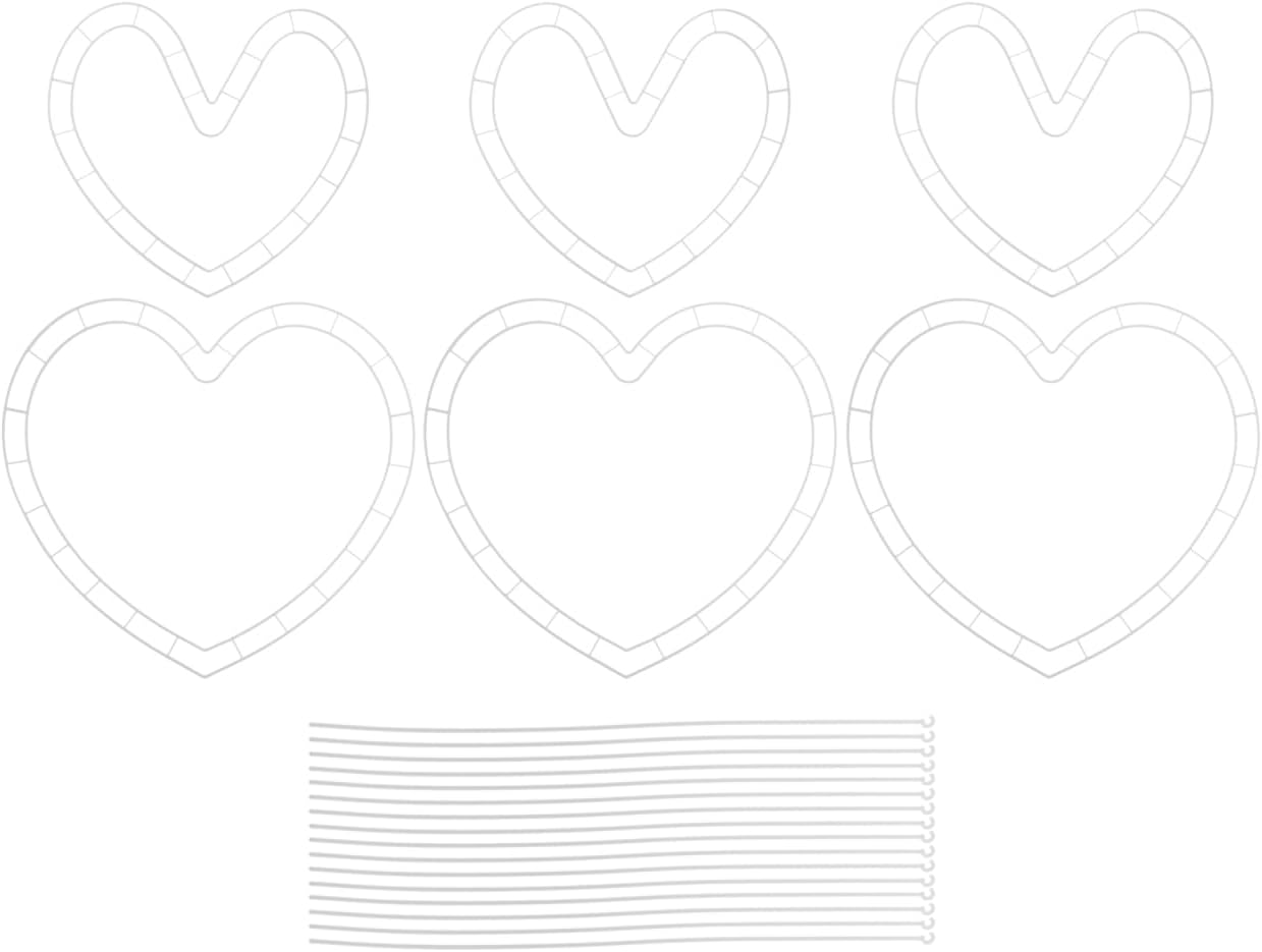 Cabilock 6 Heart Shaped Wreath Frames for DIY Crafts