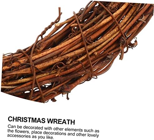 Healifty 2pcs Rattan Wreath for Home Party Decor