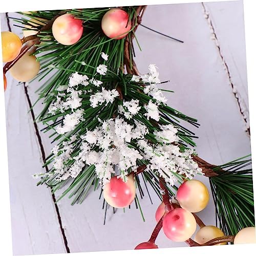 LIFKOME Simulated Berry Pink Flower Wall Decor Wreath Front Door Hanger