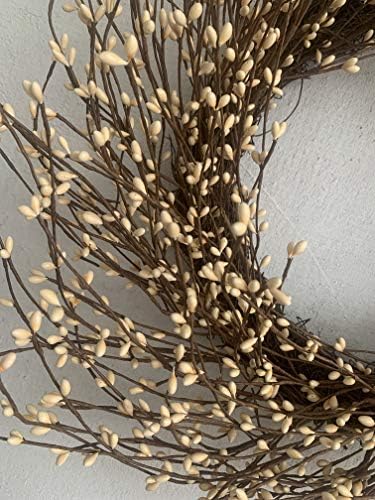 Jobflower 24 Inch Berry Wreath for Farmhouse Window Christmas Holiday Decor