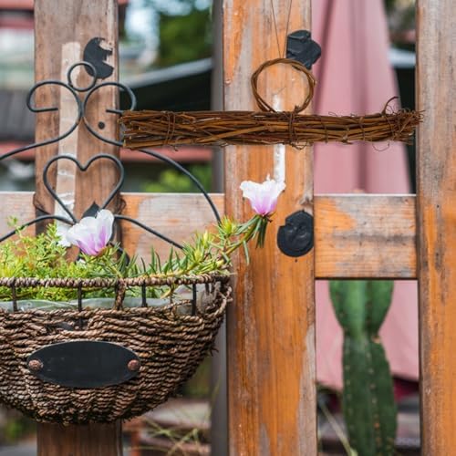 Happyyami Hanger Shape Rattan Wreath Frame DIY Crafting Hoop Ring