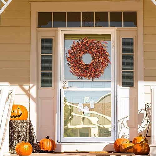 Kmise 25 Inch Fall Wreath Front Door Decor