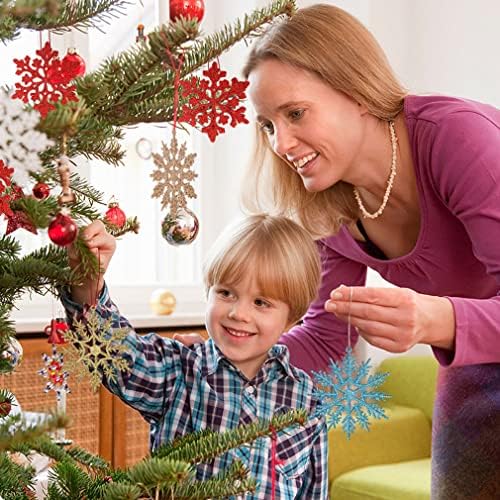 36 Piece Silver Glitter Snowflake Ornaments Set