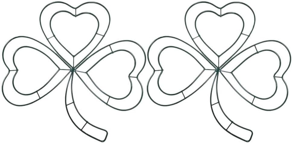 IMIKEYA 2pcs Metal Wire Wreath Frame for St Patricks Day