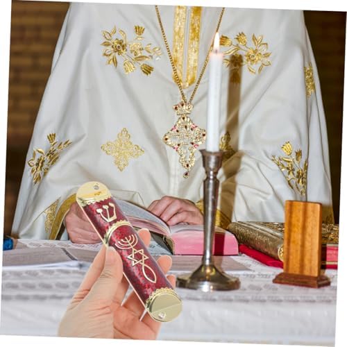 Cabilock 2 Sets Beautiful Metal Mezuzah Door Decor