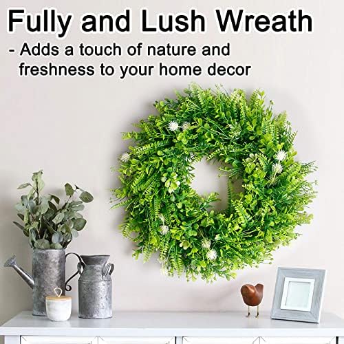 GameXcel Spring Door Wreath 20 Inch Green Decor with Hanger