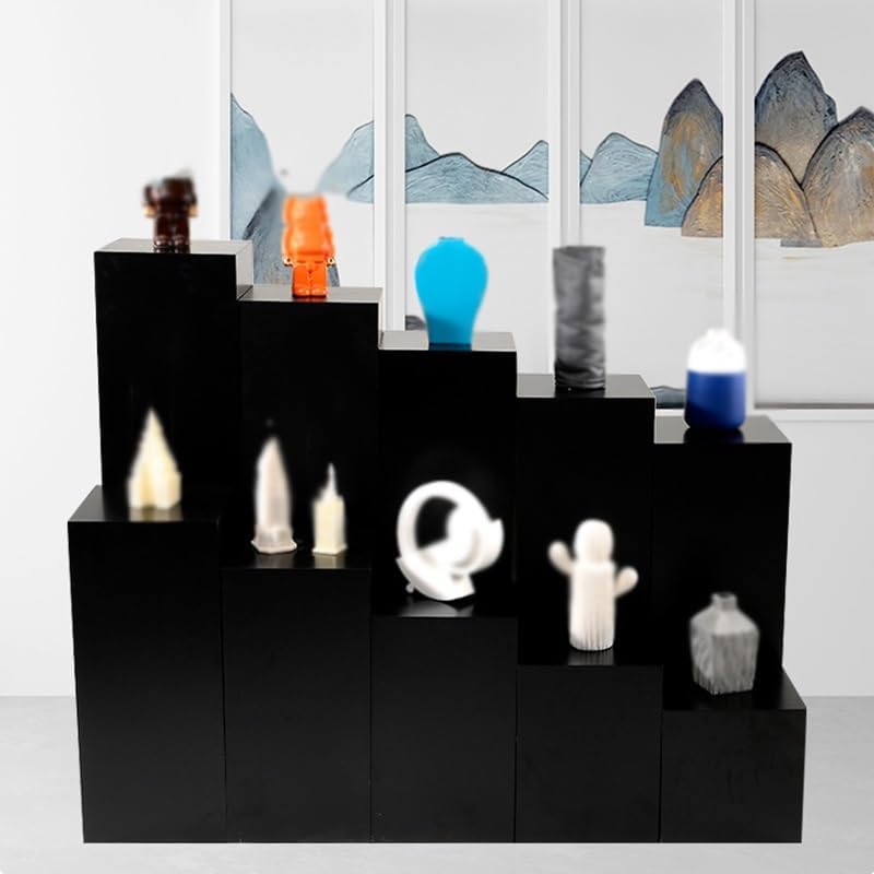 Black Square Display Pedestal Stand 157x157x315IN