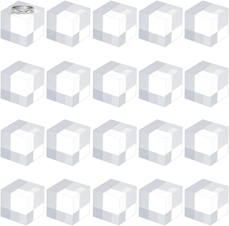 OLYCRAFT 20Pcs Clear Acrylic Display Pedestals