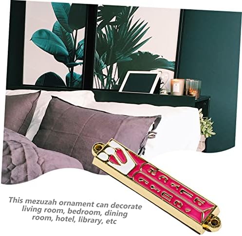 Retro Metal Mezuzah Plaque for Home Entrance Decor
