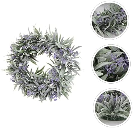 1pc Artificial Lavender Wreath Door Decor