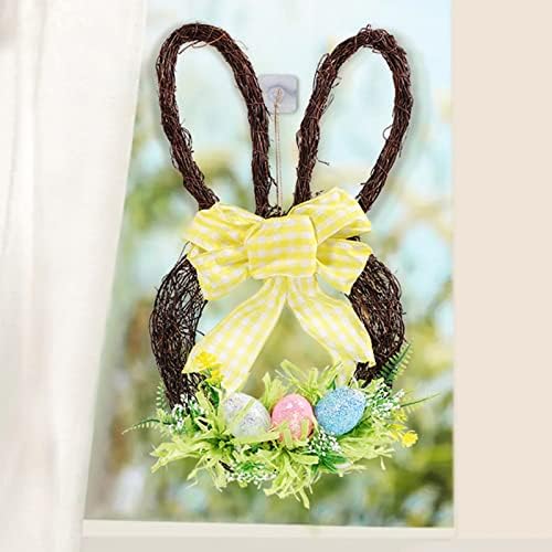 Easter Egg Wreath Door Decor Vintage Handmade Swag