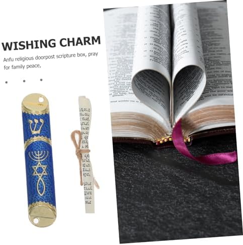 Classic Jewish Mezuzah Scroll Metal Door Frame Decor