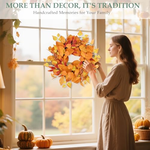 WellSign 19 Inch Fall Wreath with Hanger