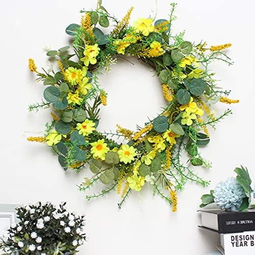 Yellow Daisy Door Hanger Spring Wreath for Front Door