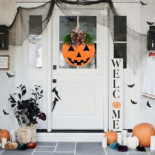 Cute Halloween Wreath Door Decor Sign