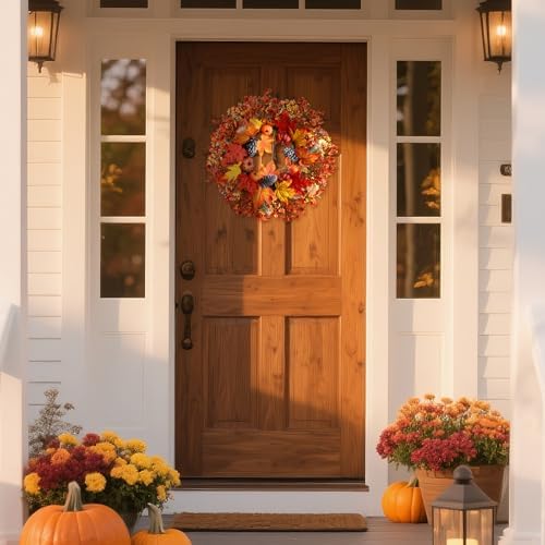22 Inch Fall Wreath for Front Door