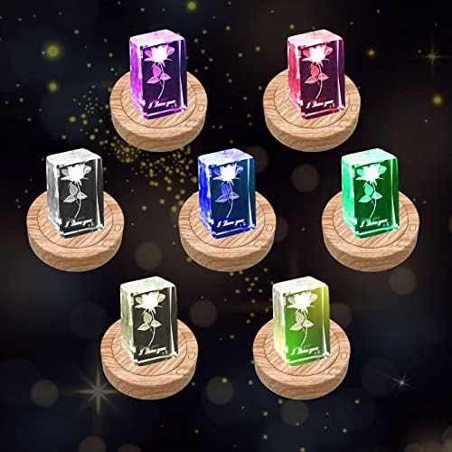 7 LED Rotating Display Stand with 8 Light Modes
