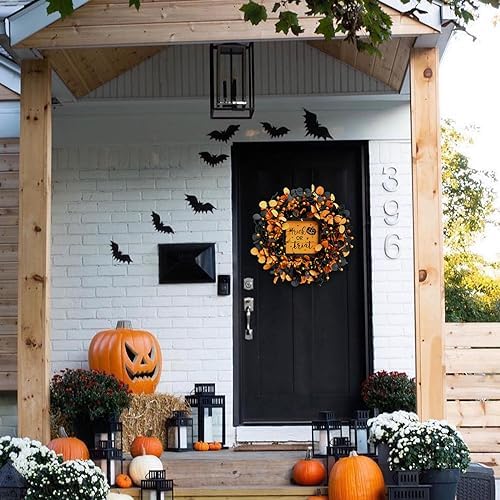 Cir Oases Halloween Wreath Front Door Decor