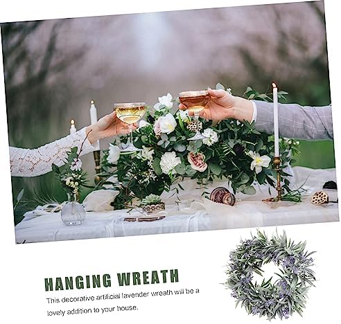 1pc Artificial Lavender Wreath Door Decor