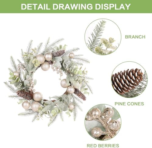 Super Holiday 19 Inch Champagne Christmas Wreath