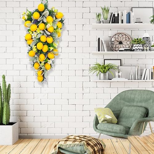 Vibrant Spring Garland Wreath for Front Door