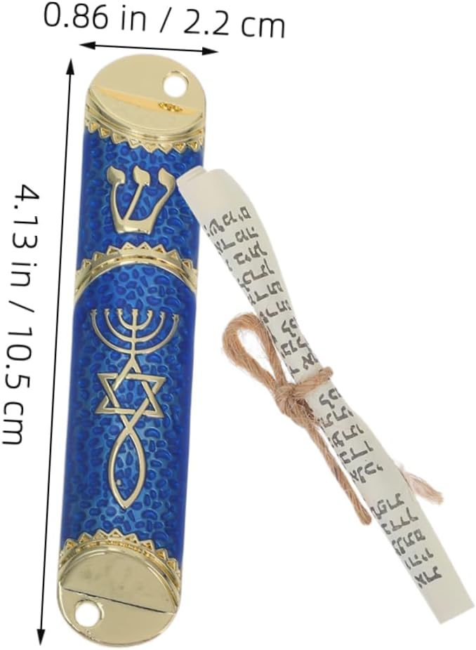 Cabilock 3sets Messianic Seal Mezuzah Case Jewish Wall Decor