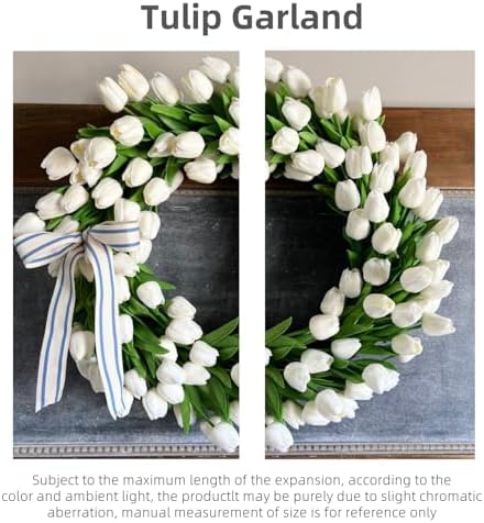 Lippbest Spring Wreath Front Door 16 Inch Garland