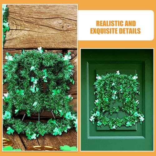 STOBAZA 2pcs Shamrock Wire Wreath Frame Door Hanger