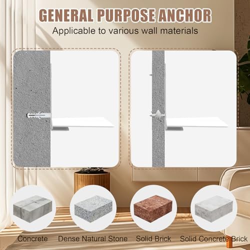Eapele Invisible Floating Bookshelf 4PCS White