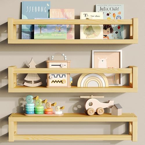 TidyCorner Thick Floating Shelves for Kids and Nursery