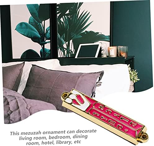 Retro Metal Mezuzah with Antique Design for Jewish Home Blessing